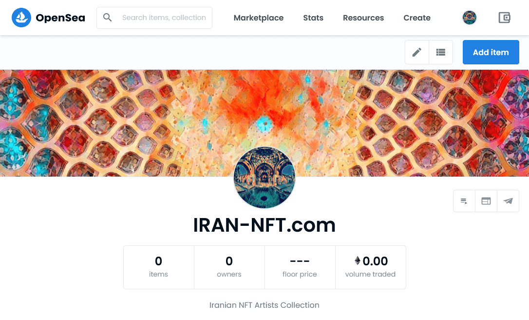 کالکشن جدید Iran-nft.com در سایت اپن سی